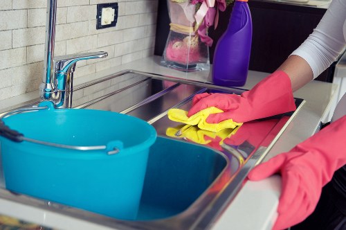Bathroom deep cleaning and limescale removal