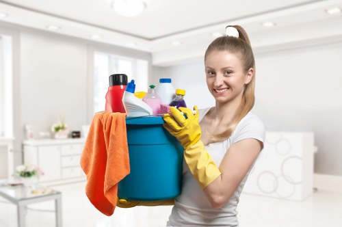 Specialist cleaning of kitchen surfaces during a deep clean